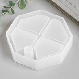Молд силикононовый «Шкатулка многогранник - средний ярус» 10,5 х 10,5 х 2,7 см