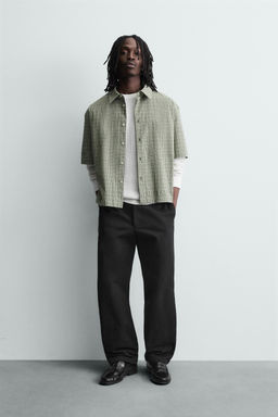 BOXY FIT CHECK SHIRT