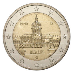 Монета 2 евро 2018 года G Германия Федеральные земли Германиия Берлин