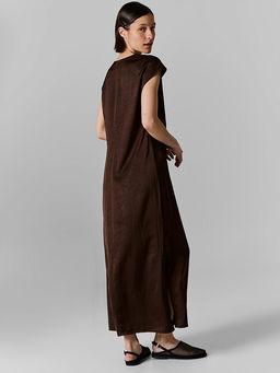 Платье макси женское коричневое - Mark formelle фото 2