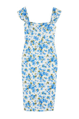 Cok Renkli Vucuda Oturan Korse Detayl? Dokuma S?k Abiye Elbise TPRSS22EL00097