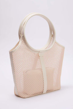 Nude File Detayl? Yavrulu Kad?n Maxi/Buyuk Tote Omuz Cantas? TAKSS25OC00075 - Trendyolmilla фото 3