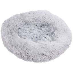 Лежанка для животных круглая "Место БРО", цвет серый, d-50см (Лейбл)