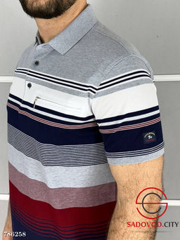 Мужская футболка поло в полоску