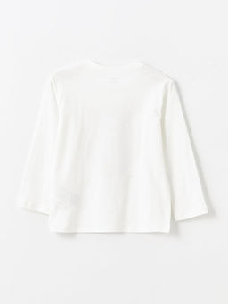 Bisiklet Yaka Uzun Kollu Bask?l? Erkek Bebek Ti??rt - Waikiki фото 2