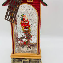 Новогодний декор Мельница стекло - Дед Мороз в санях 28 см (арт. WDL-23023A) - Ип лебедев о.ю фото 5