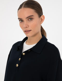 Lacivert Oversize Sweatshirt - Pierre cardin фото 2