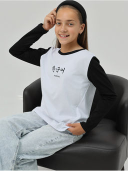 Лонгслив Корея Детский Чер-Бел - София фото 9