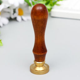 Сургучная печать с деревянной ручкой Made with love, 9×2.5×2.5 см
