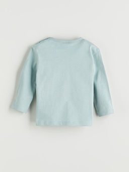 Bisiklet Yaka Bask?l? Erkek Bebek Pijama ?st?