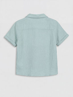 K?sa Kollu Dokulu Erkek ?ocuk G?mlek