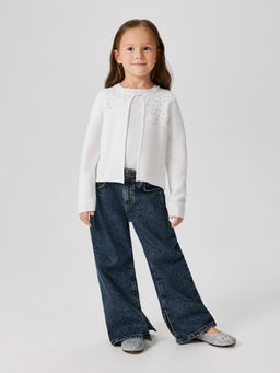 ACOOLA / Кардиган детский для девочек Caren белый фото 2