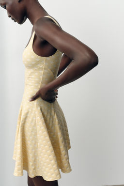 JACQUARD STRETCH SKATER DRESS - Zara фото 11