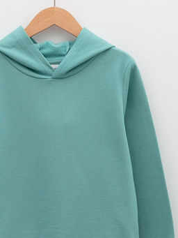 Kap??onlu Basic Uzun Kollu Erkek ?ocuk Sweatshirt - Waikiki фото 3