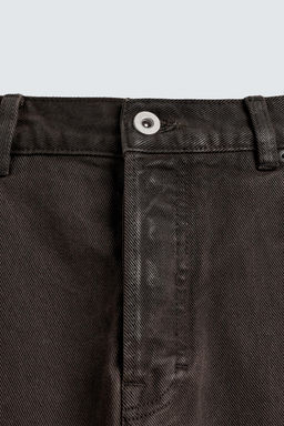 WAXED FINISH STRAIGHT-LEG JEANS - Zara фото 9