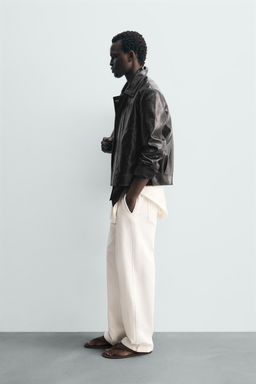 LEATHER EFFECT JACKET WITH FIREMAN CLASPS - Zara фото 4
