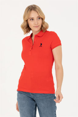 U. S. Polo Assn Женская красная базовая футболка Неожиданная скидка в корзине
