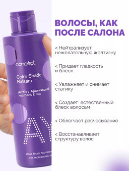 Blond explosion Бальзам оттеночный эффект арктический блонд Concept 1000 мл  фото 3