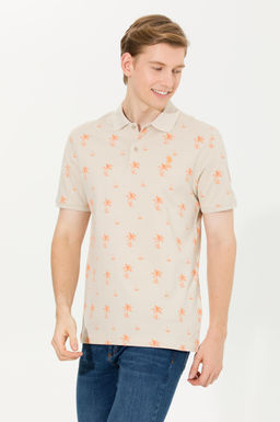 U. S. Polo Assn Мужская футболка с воротником-поло Stone - U.s. polo assn фото 3