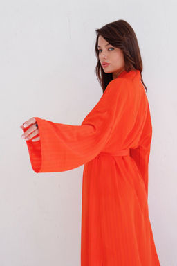 9463 Кимоно длинное красно-оранжевое - Martichelli фото 18