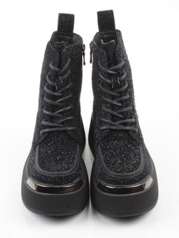 01-DMD-D256 BLACK Ботинки демисезонные женские (натуральная кожа, байка)