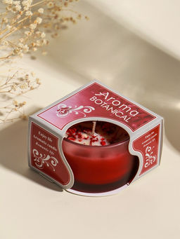 Ароматическая свеча в стакане Aroma botanical, сухоцветы красные, роза, 7.5×7.5×5 см