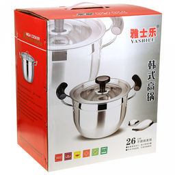 Кастрюля из нержавеющей стали "Цилиндр" 8л, д26см h16,5см, s0,50мм, стеклянная крышка, металлические ручки, с теплораспределительным дном 0,7см, цветная коробка (Китай)