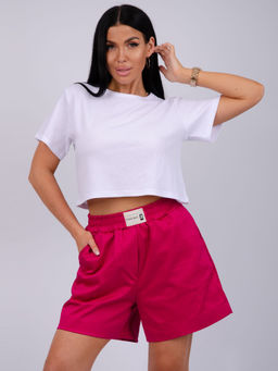 Шорты Сати, сатин хлопок 97% - Малина фото 15