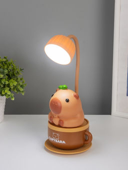 Ночник "Капибара в чашке" 8хLED 3Вт 5V USB АКБ 2 режима 9,5х9,5х28,5 см