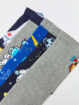 Desenli Erkek ?ocuk Soket ?orap 5li - Waikiki фото 3