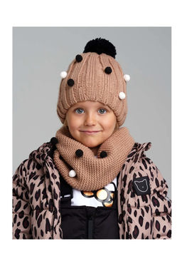 32322242 Комплект трикотажный для девочек: шапка, снуд