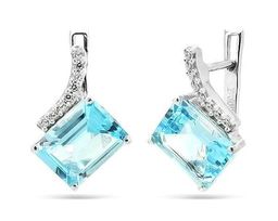 Серьги из серебра топаз, Сириль
