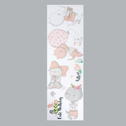 Наклейка пластик интерьерная цветная "Милые котятки" 30х90 см