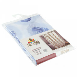 "Miranda" Штора для ванной тканевая 180х200см "Морская звезда синяя", без колец, 100% п/э (Турция)