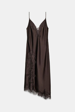 ZW COLLECTION SATIN LACE DRESS - Zara фото 6