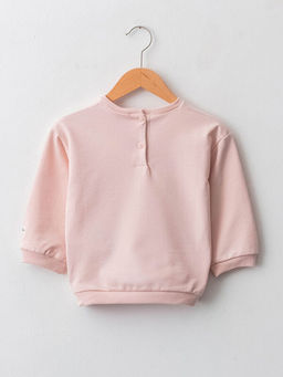 Bisiklet Yaka Uzun Kollu Minnie Mouse Bask?l? Pamuklu K?z Bebek Sweatshirt - Waikiki фото 2