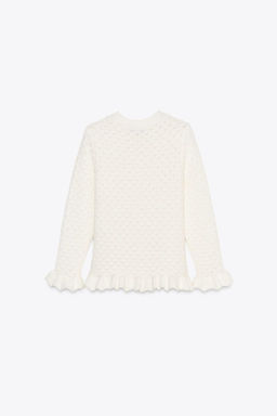 RUFFLED KNIT CARDIGAN - Zara фото 6