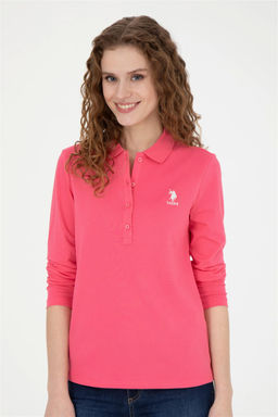 Женский розовый базовый свитшот - U.s. polo assn фото 3