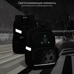 RAn-589-3 Рюкзак школьный с чехлом для мелочей - Grizzly фото 17