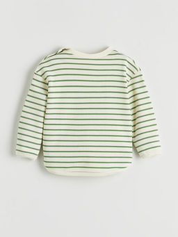 Bisiklet Yaka ?i?ek Nak??l? K?z Bebek Sweatshirt