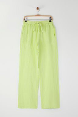 Lacivert %100 Keten Beli Lastikli Yuksek Bel Wide Leg Pantolon TWOSS24JE00249 - Trendyolmilla фото 33