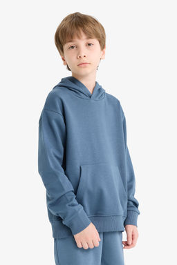 Basic D_z Kap__onlu Okul Sweatshirt Erkek _ocuk - Defacto фото 4