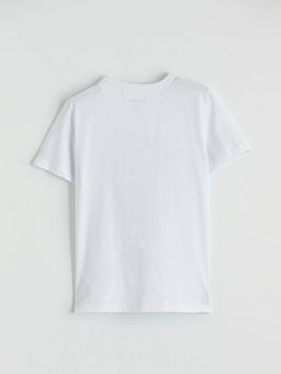 Bisiklet Yaka Bask?l? Erkek ?ocuk Ti??rt