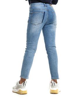 Джинсы синие для девочки 33-1041 синий - Mini maxi фото 2