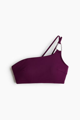 Top de bikini acolchado de un hombro