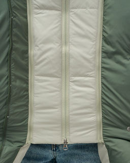 Куртка двубортная женская зимняя с капюшоном цвета хаки 7736Kh Бренд: Visdeer  фото 12