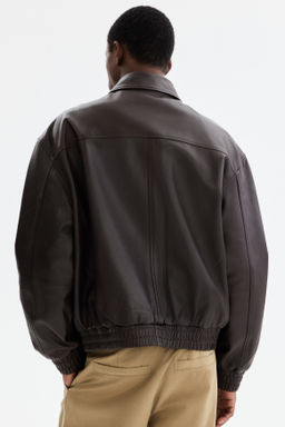 Leather bomber jacket - H&m фото 3
