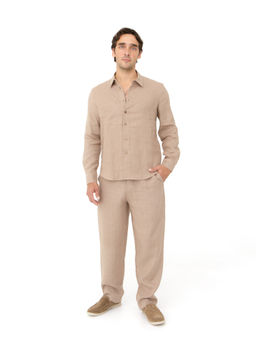 Брюки льняные мужские 598 мокко