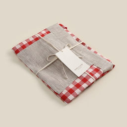 Сумка шоппер SL HOME Red cage, 50?50 см, 100% лён, 150 г/м2