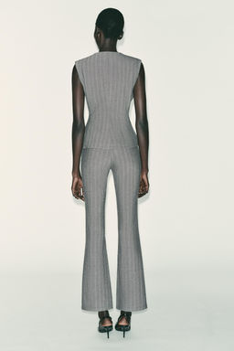 HERRINGBONE FLARED WAISTCOAT - Zara фото 4